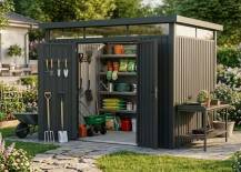 Obrázek k výrobku 82590 - plechový domek LANITPLAST MARBURG 108 ANTRACIT LG4018