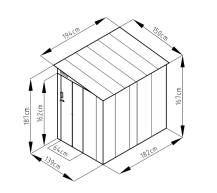 Obrázek k výrobku 92803 - plechový domek LANITPLAST WANDHAUS 56 ANTRACIT LG4362