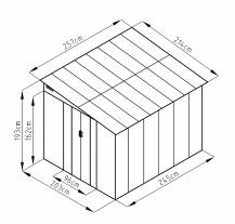 Obrázek k výrobku 82583 - plechový domek LANITPLAST WANDHAUSE 78 ANTRACIT LG4025