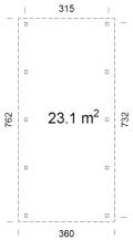 Obrázek k výrobku 20412 - Přístřešek na auto Karl 23,1 m2 .