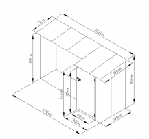Obrázek k výrobku 76260 - Přístřešek na dřevo s kůlnou plechový PLUTOS A 3,07 m² antracit