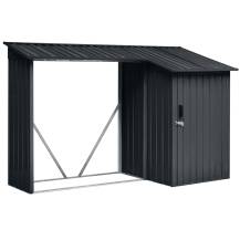 Obrázek k výrobku 91887 - Přístřešek na dřevo s kůlnou Riwall PRO RMWS 3x9 antracit