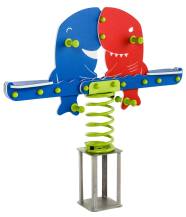 Obrázek k výrobku 39363 - Pružinová houpačka Monkey´s Žraloci - dvojčata .