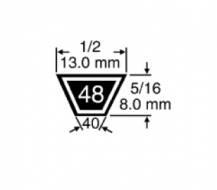 Obrázek k výrobku 55134 - Řemem kevlarový, klínový 12,7x1295,4 mm