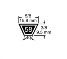 Obrázek k výrobku 55194 - Řemem kevlarový, klínový 15,8x1041,4 mm