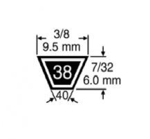 Obrázek k výrobku 55102 - Řemem kevlarový, klínový 9,5x838,2 mm