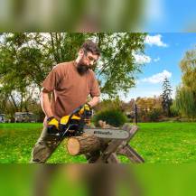 Obrázek k výrobku 80725 - Řetězová pila Riwall PRO RPCS 5140 SET + náhradní řetěz + rukavice + ochranné brýle