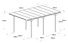 Obrázek k výrobku 94827 - Riwall PRO RMCP 16 x 10 Anthracitepřístřešek pro auto ( 5 x 3 m )