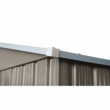 Obrázek k výrobku 82471 - Riwall PRO RMSA 6x8 Brownzahradní domek kovový 2,4 x 1,7 m se sedlovou střechou hnědý