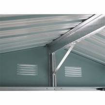 Obrázek k výrobku 82472 - Riwall PRO RMSA 8x10 Anthracitezahradní domek kovový 3 x 2,4 m se sedlovou střechou antracit