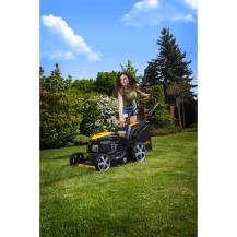 Obrázek k výrobku 69773 - Riwall PRO RPM 5155 PRO multifunkční travní sekačka 4 v 1 s benzinovým motorem a pojezdem