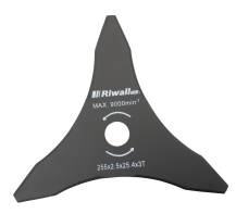 Obrázek k výrobku 49045 - Riwall PRO Žací nůž třízubý ke křovinořezu pr. 255mm, vnitřní průměr 25,4mm, tloušťka 2,5mm -