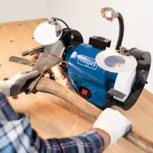 Obrázek k výrobku 26617 - Scheppach bg 200 al - dvoukotoučová bruska s bílým kamenem