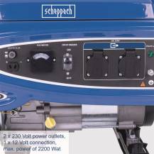 Obrázek k výrobku 78838 - Scheppach SG 2700Rámová elektrocentrála 2 200W s regulací AVR