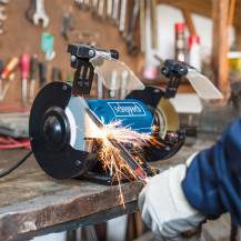 Obrázek k výrobku 42919 - Scheppach SM 150 LB - dvoukotoučová bruska - kotouč/kartáč