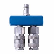 Obrázek k výrobku 37806 - Scheppach Vzduchová rozbočka se 2 rychlospojkami -