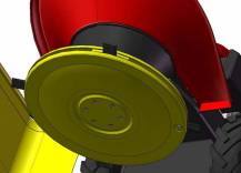 Detail žacího bubnu