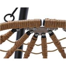 Obrázek k výrobku 95346 - Skládací závěsné křeslo béžové 103x95x185 cm