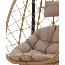 Obrázek k výrobku 95346 - Skládací závěsné křeslo béžové 103x95x185 cm