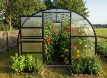 Obrázek k výrobku 92808 - skleník LANITPLAST KYKLOP2 3x6 m PC 6 mm černý LG4379