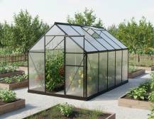 Obrázek k výrobku 92497 - skleník LANITPLAST SARANA 6x10 PC 4 mm černý LG4333