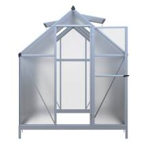 Obrázek k výrobku 92018 - skleník LANITPLAST SARANA 6x8 PC 4 mm stříbrný LG4275