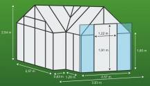 Obrázek k výrobku 41903 - skleník VITAVIA SIRIUS čiré sklo 3 mm zelený