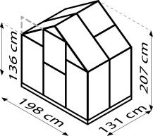 Obrázek k výrobku 80443 - skleník VITAVIA TRITON 2500 PC 6 mm černý LG3647