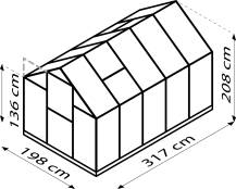 Obrázek k výrobku 80480 - skleník VITAVIA TRITON 6200 PC 6 mm černý LG3682