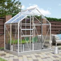 Obrázek k výrobku 41821 - skleník VITAVIA VENUS 2500 čiré sklo 3 mm stříbrný