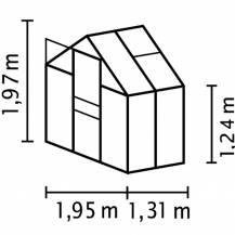 Obrázek k výrobku 41829 - skleník VITAVIA VENUS 2500 čiré sklo 3 mm zelený