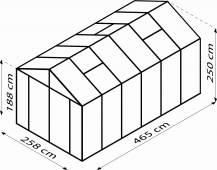 Obrázek k výrobku 41650 - skleník VITAVIA ZEUS 11900 PC 16+16 mm