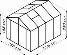 Obrázek k výrobku 41646 - skleník VITAVIA ZEUS 8100 PC 16+16 mm