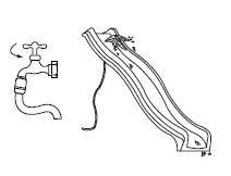 Obrázek k výrobku 52585 - SKLUZAVKA Monkey´s Home Eko-line s přípojkou na vodu tyrkysová 2,90m SKLUZAVKA Monkey´s Home Eko-line s přípojkou na vodu tyrkysová 2,90m