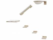 Obrázek k výrobku 81597 - Škrabadlo pro kočky KERBL ROCKY, sada nástěnných pater 6 ks