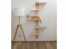 Obrázek k výrobku 81239 - Škrabadlo pro kočky KERBL TIMBER - kočičí strom na zeď 150 cm