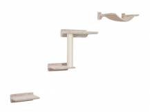 Obrázek k výrobku 81238 - Škrabadlo pro kočky KERBL ZUGSPITZE - sada nástěnných pater, béžová, 5 ks