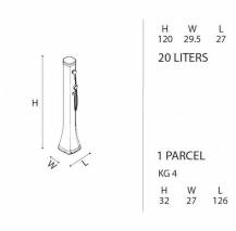 Solární sprcha HAPPY GO černá - 23 l
