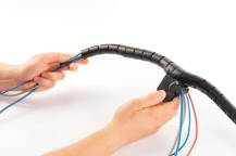 Obrázek k výrobku 90759 - Spirálová trubice na kabely černá 2 m x 25 mm