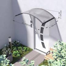 Obrázek k výrobku 62913 - stříška nad dveře LANITPLAST ARCUS 160/90 antracit LG2177