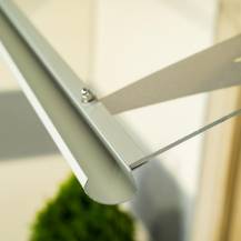 Obrázek k výrobku 73224 - stříška nad dveře LANITPLAST BLUEMOON XL 197/89 stříbrná