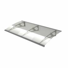 Obrázek k výrobku 73224 - stříška nad dveře LANITPLAST BLUEMOON XL 197/89 stříbrná