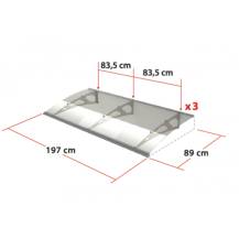 Obrázek k výrobku 73224 - stříška nad dveře LANITPLAST BLUEMOON XL 197/89 stříbrná LG2581