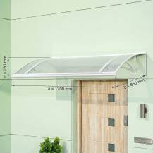 Obrázek k výrobku 41718 - stříška nad dveře LANITPLAST LARUS 120/87 bílá
