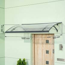 Obrázek k výrobku 62912 - stříška nad dveře LANITPLAST LARUS 160/85 antracit LG2181
