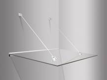 Obrázek k výrobku 41754 - stříška nad dveře LANITPLAST LAZUR 150/97 bílá