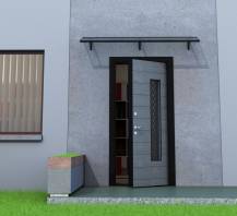 Obrázek k výrobku 77611 - stříška nad dveře LANITPLAST RUMBA XL 197/54 antracit