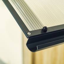 Obrázek k výrobku 62883 - stříška nad dveře LANITPLAST TOPAZ 130/70 antracit