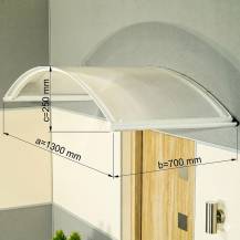 Obrázek k výrobku 41760 - stříška nad dveře LANITPLAST TOPAZ 130/70 bílá