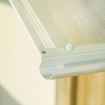 Obrázek k výrobku 41760 - stříška nad dveře LANITPLAST TOPAZ 130/70 bílá